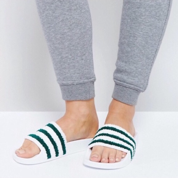 terry cloth adidas slides